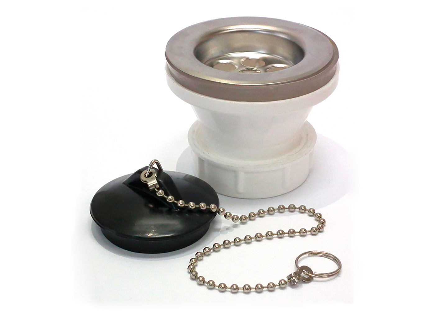 Sifone Universale 1 1/4" Con Tappo - Diametro 65 Mm, Per Bidet E Lavelli